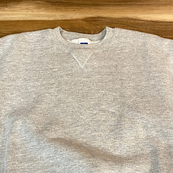 Vintage Russell Athletic Sweatshirt Mens Medium Heather Gray Crewneck 90s USA - Picture 2 of 9